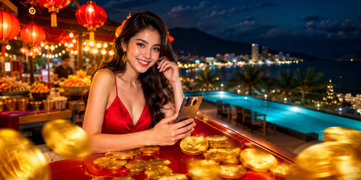 Người chơi tại Nha Trang trải nghiệm casino và cá cược trực tuyến trong không khí chợ đêm sôi động